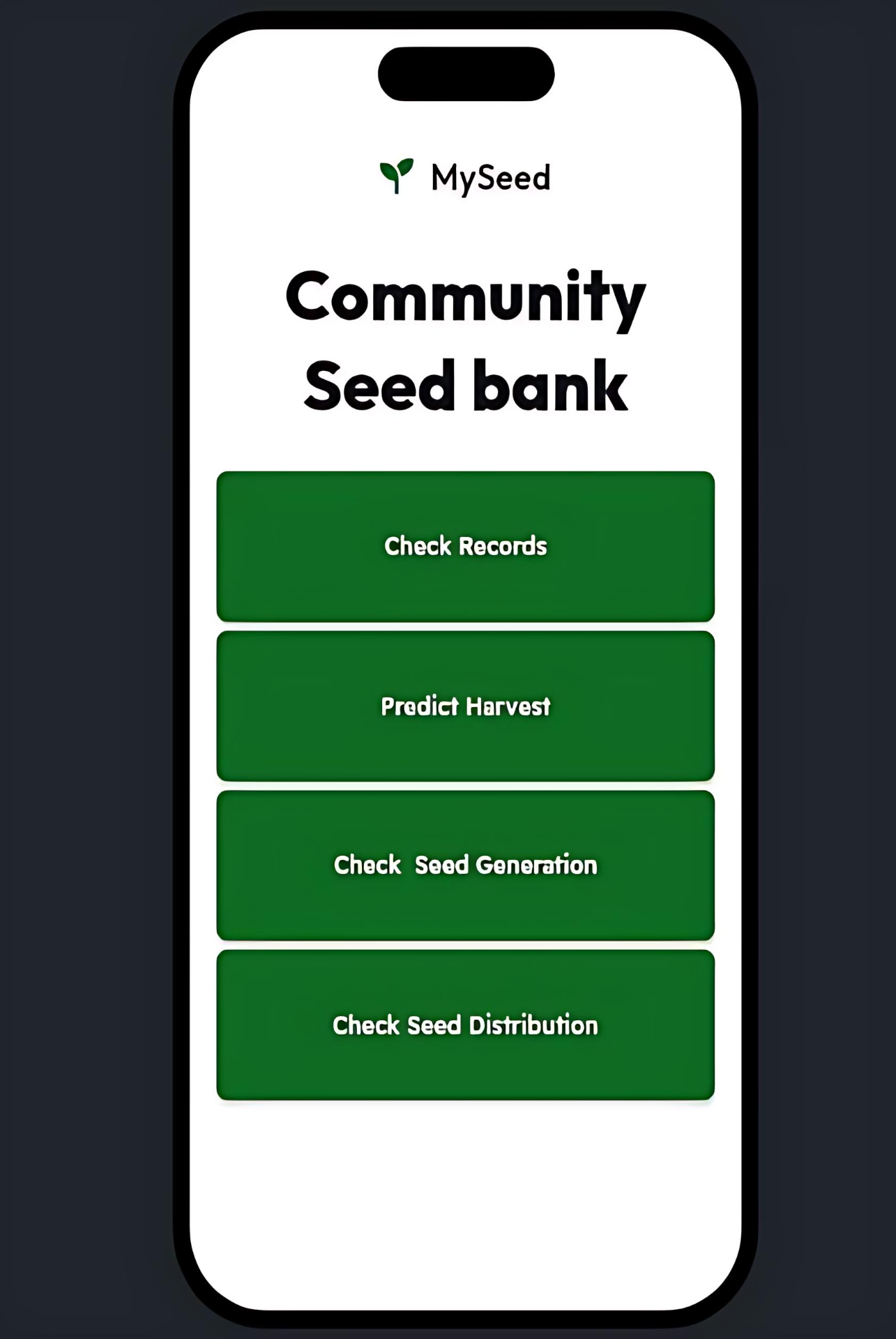 Community Seed Bank Mobile Application